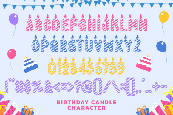 Birthday Candle Font - Preview 3