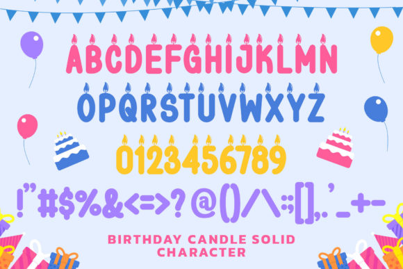 Birthday Candle Font - Preview 4