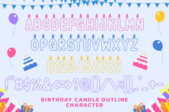 Birthday Candle Font - Preview 5