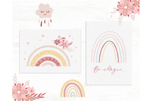Boho Rainbow & Flowers SVG PNG Bundle Graphic by MySpaceGarden ...