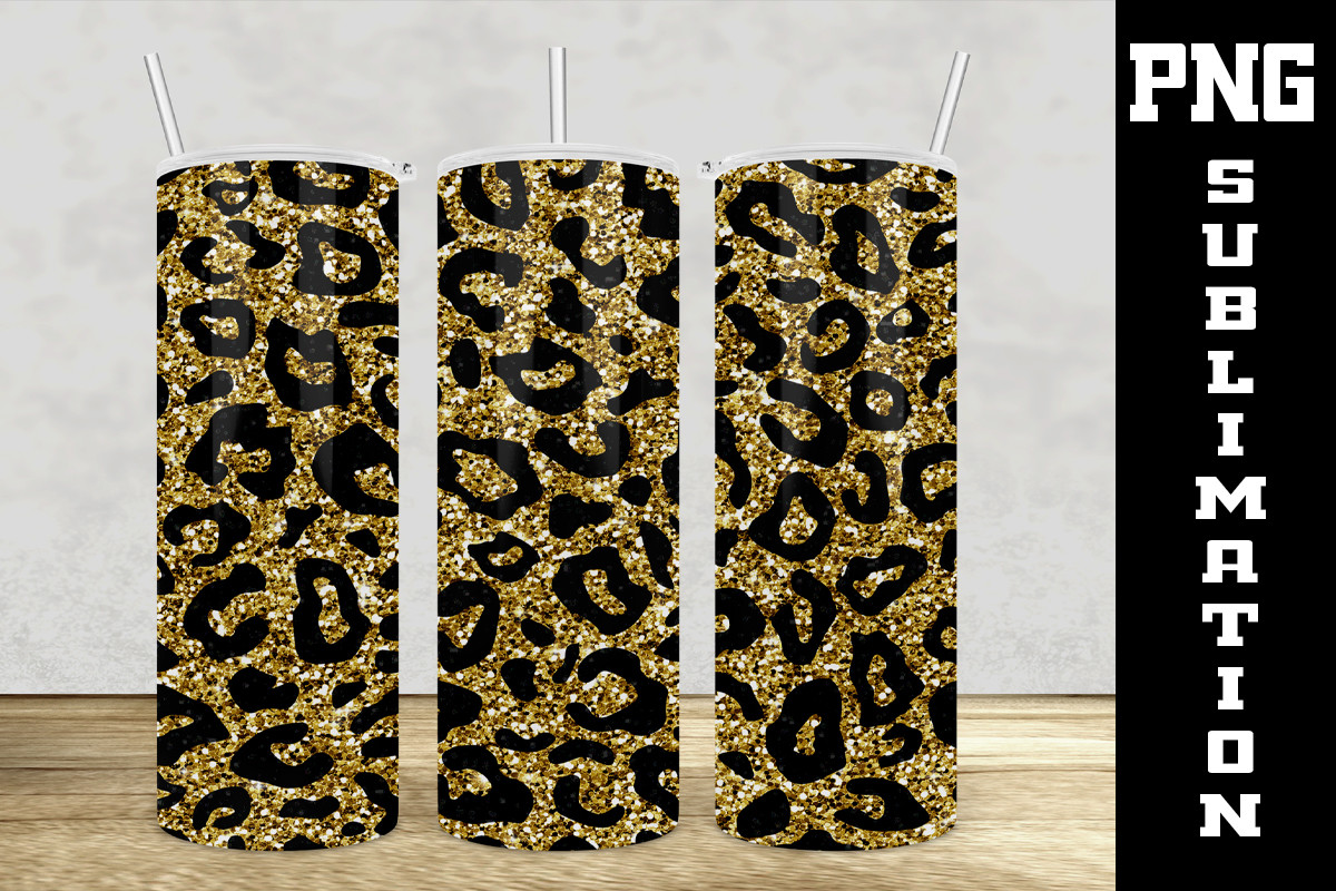 Leopard Gold Glitter 20oz Tumbler Graphic by superdong_nu · Creative ...