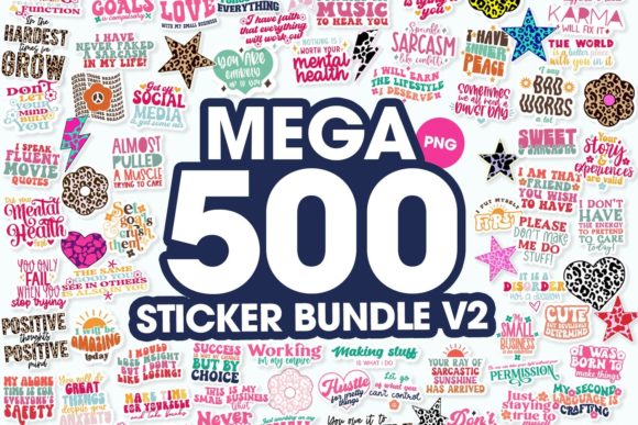 Mega PNG Sticker Bundle Graphic Crafts By Ali's SVG Shop