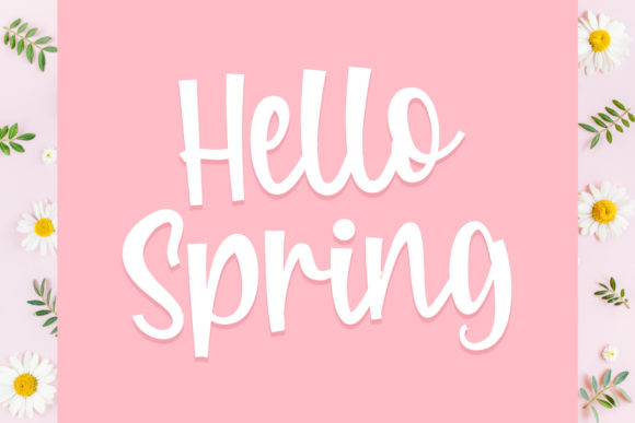 Pink Garden Font PNG with transparent background - Preview 1