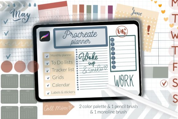 Procreate Planner Brushes. Basic Kit