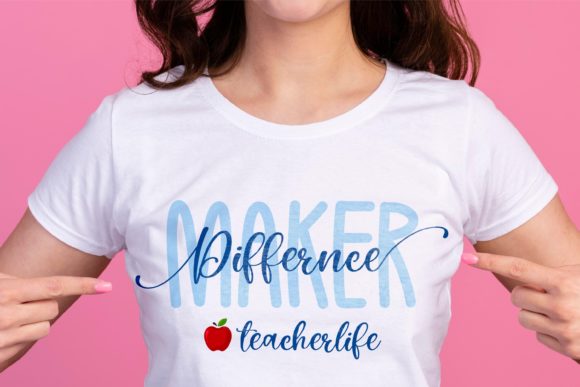 Proud Teacher Font PNG with transparent background - Preview 1