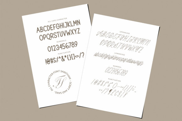 Saintham Font PNG with transparent background - Preview 3