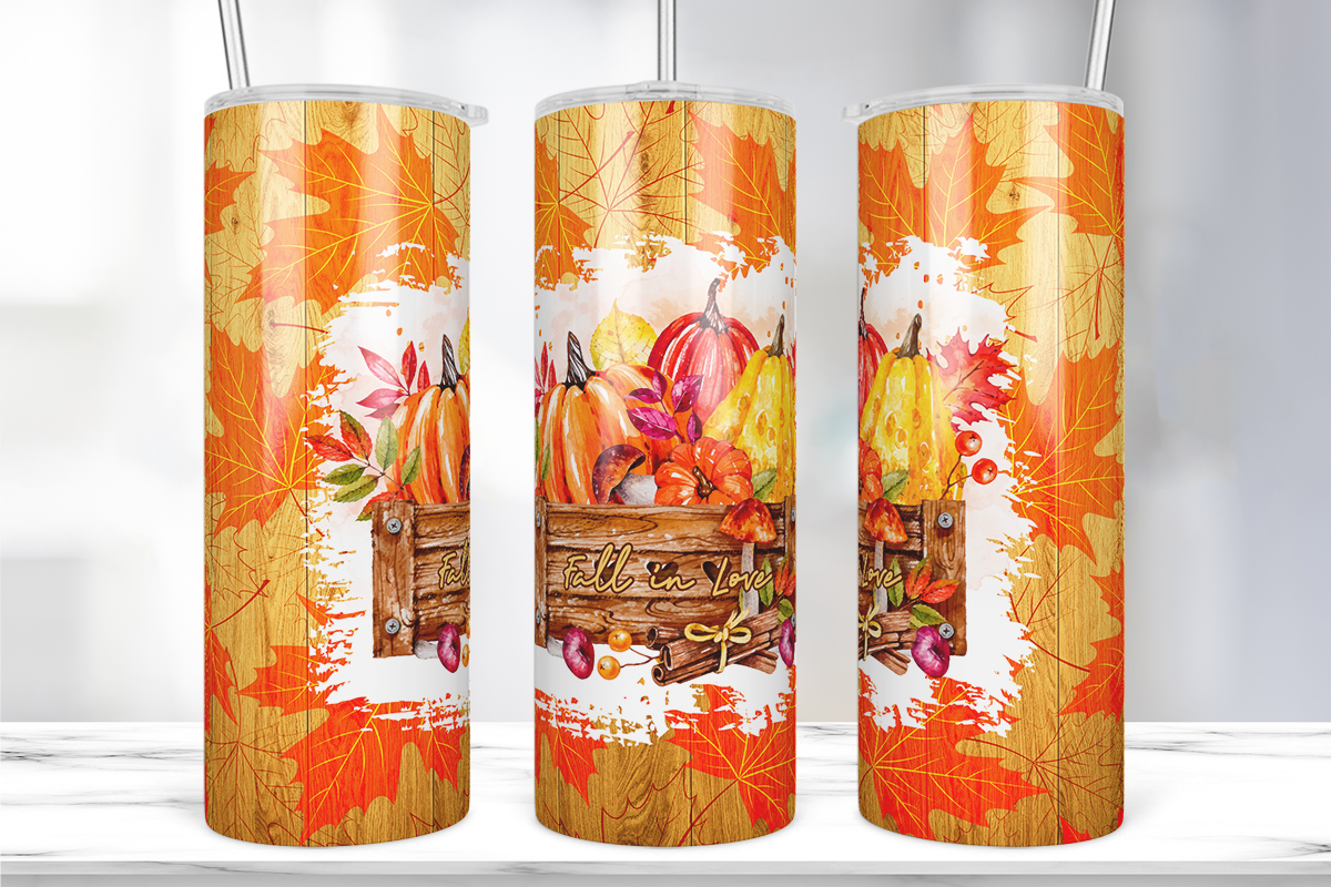 Autumn Fall Leaf 20oz Tumbler Wrap Graphic by Marshall Designs ...