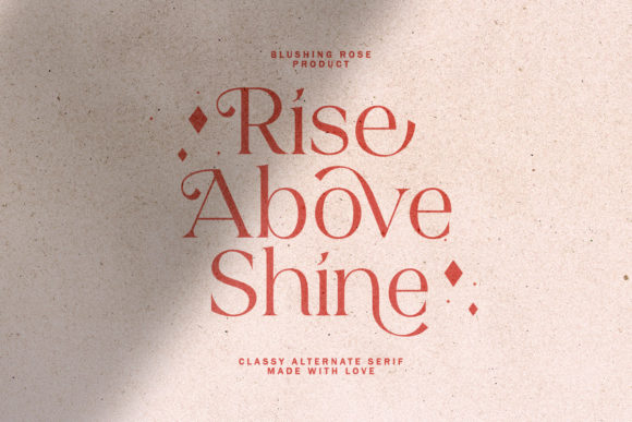 Blushing Rose Font PNG with transparent background - Preview 2