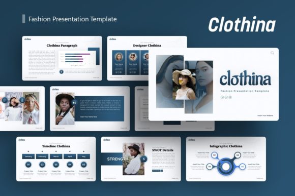 Preview of Fashion Presentation - Clothina fashion presentation template
