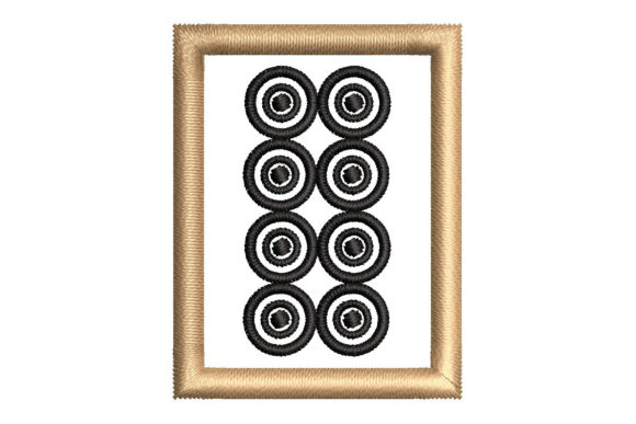 Mahjong Tile Eight Circles