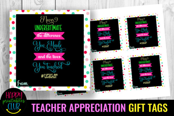 Never Underestimate I Teacher Gift Tags