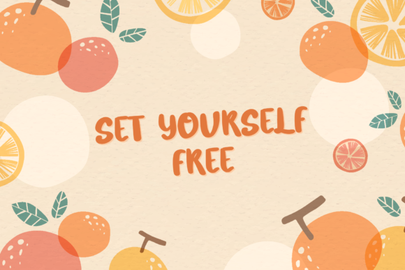 Orange Squeeze Font PNG with transparent background - Preview 3