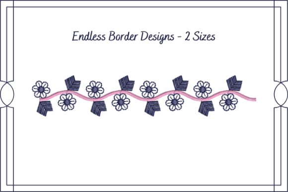 Purple Flower Border