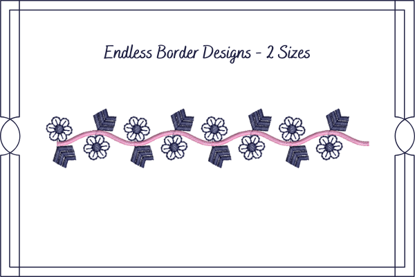 Purple Flower Border