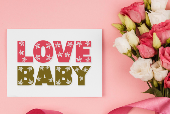 Small Leaves Font PNG with transparent background - Preview 2