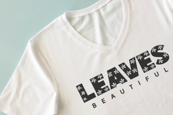 Small Leaves Font PNG with transparent background - Preview 3