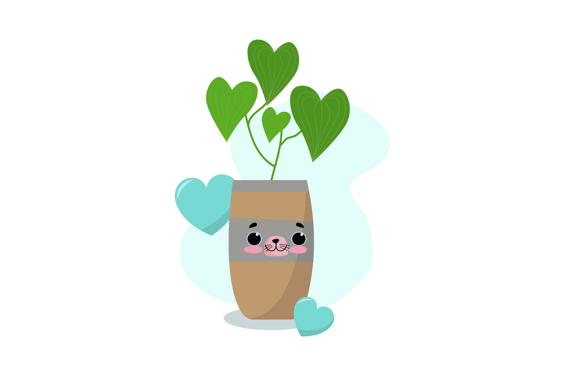 Heart Leaf Ornamental Plant Flat Icon