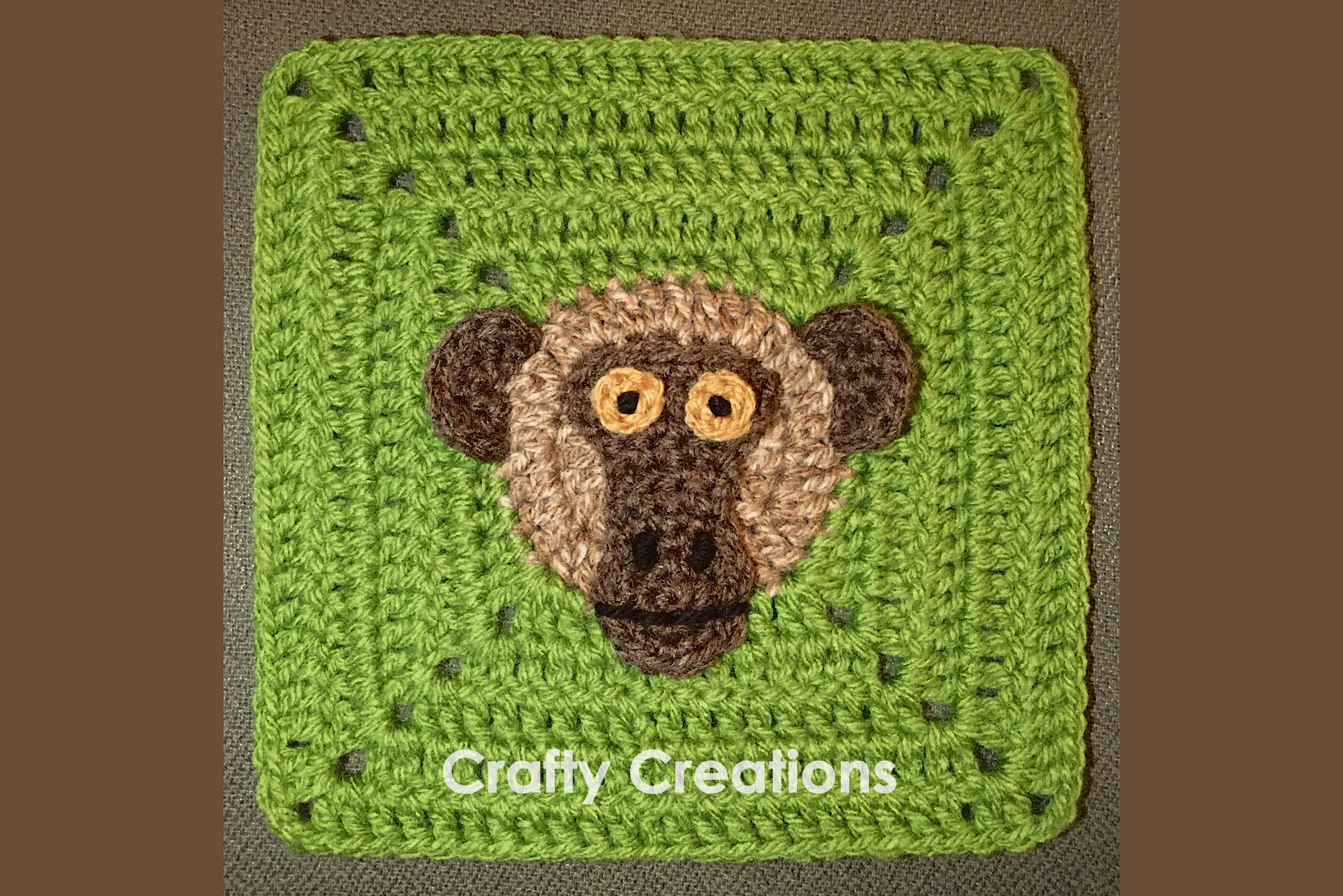 Baboon Granny Square Crochet Pattern
