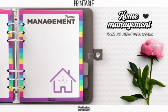 Home Management Planner - Rainbow Theme