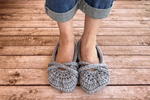 Criss Cross Crochet Slippers