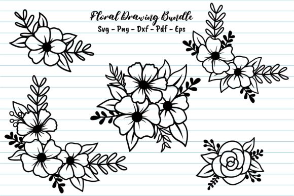 Flower SVG Bundle, Florals SVG, Flowers Graphic by Dakhashop · Creative ...