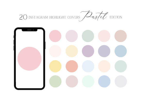 20 Pastel Highlight Covers for Instagram - Digital