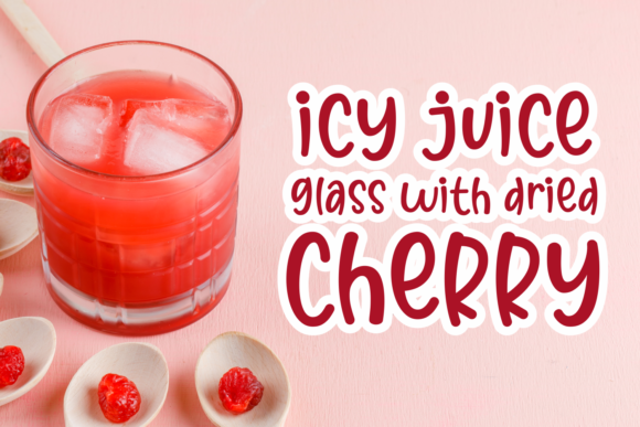 Cherry Organic Font PNG with transparent background - Preview 1