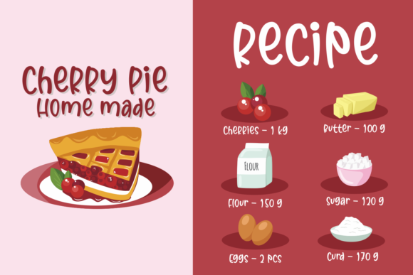 Cherry Organic Font PNG with transparent background - Preview 2