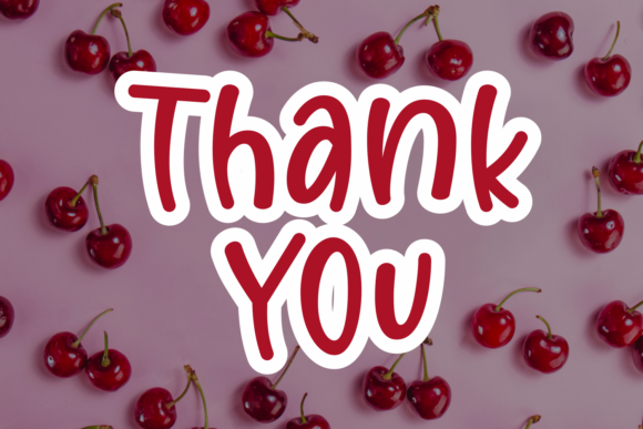 Cherry Organic Font PNG with transparent background - Preview 4
