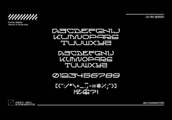 Cortex Font PNG with transparent background - Preview 1