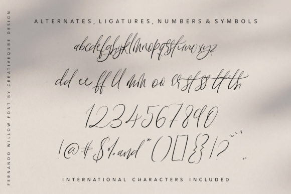 Fernando Willow Font PNG with transparent background - Preview 4
