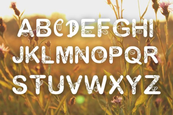 Floral Lover Font PNG with transparent background - Preview 2