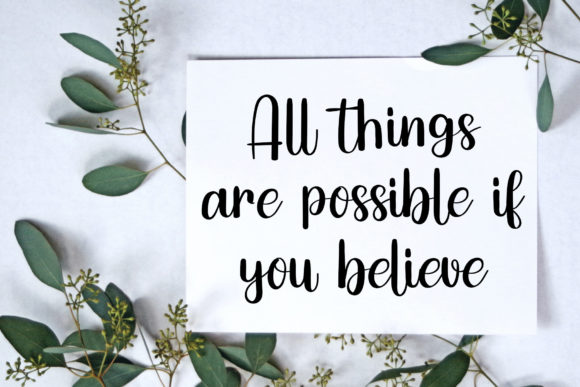 Magnolia Flower Font PNG with transparent background - Preview 1