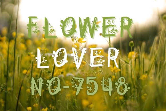 Natural Wildflower Font PNG with transparent background - Preview 1