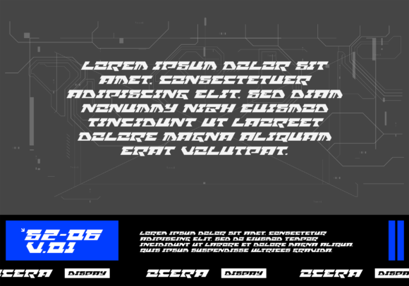 Ocera Font PNG with transparent background - Preview 3