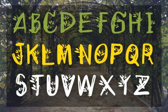 Plant Power Font PNG with transparent background - Preview 2