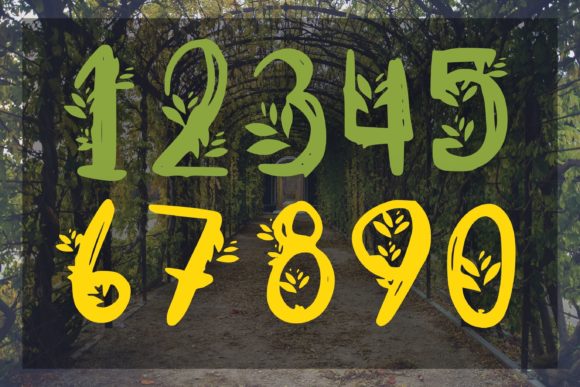 Plant Power Font PNG with transparent background - Preview 3