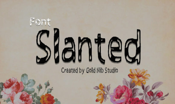 Slanted Font PNG with transparent background - Preview 1
