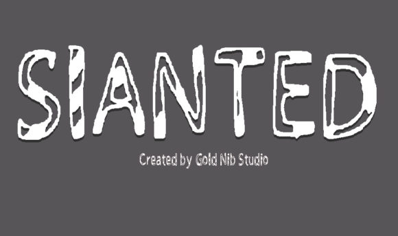 Slanted Font PNG with transparent background - Preview 3