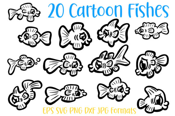 20 Cute Logo Icon Cartoon Fish
