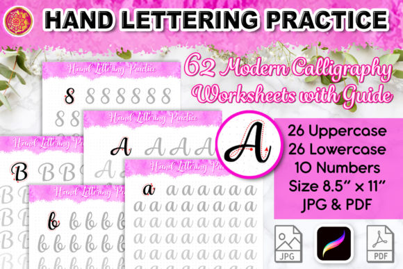 Calligraphy Hand Lettering Worksheets
