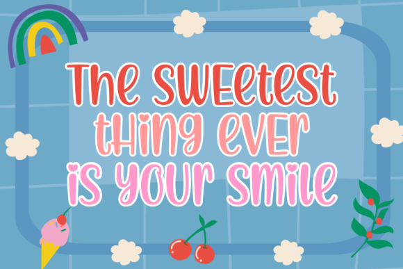 Jolly Sweet Font PNG with transparent background - Preview 2