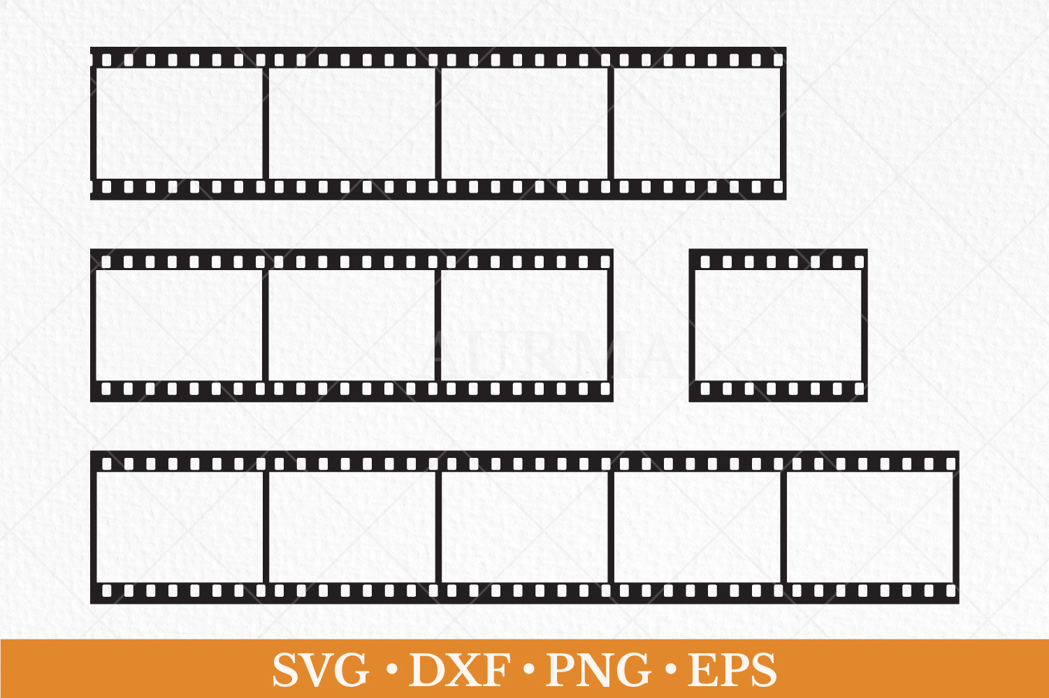Negative Photo Frames Bundle SVG