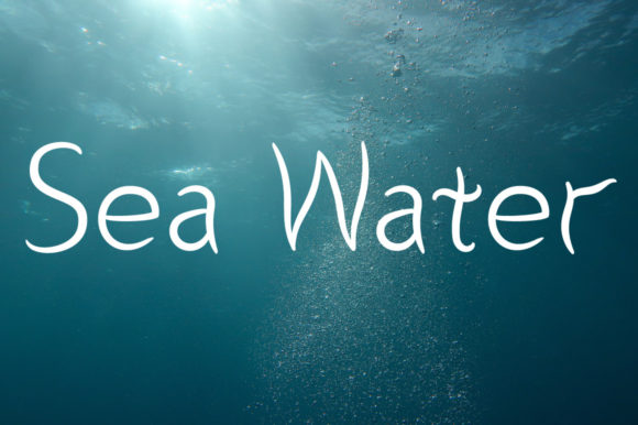 Sea Wave Font PNG with transparent background - Preview 2