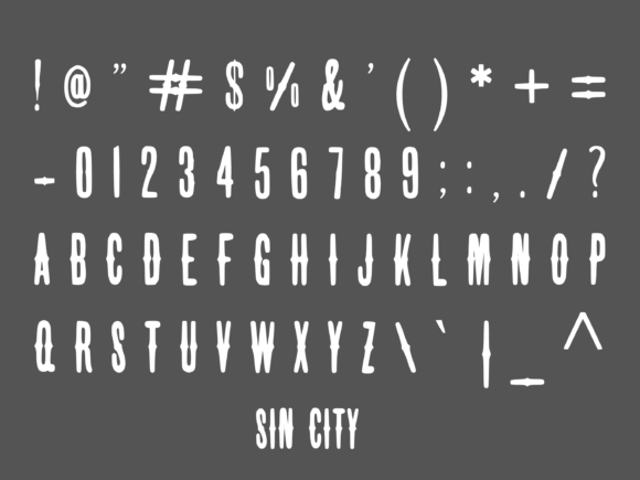Sin City Font PNG with transparent background - Preview 1