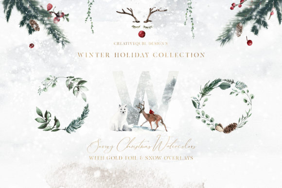 Winter Holiday Watercolor Set
