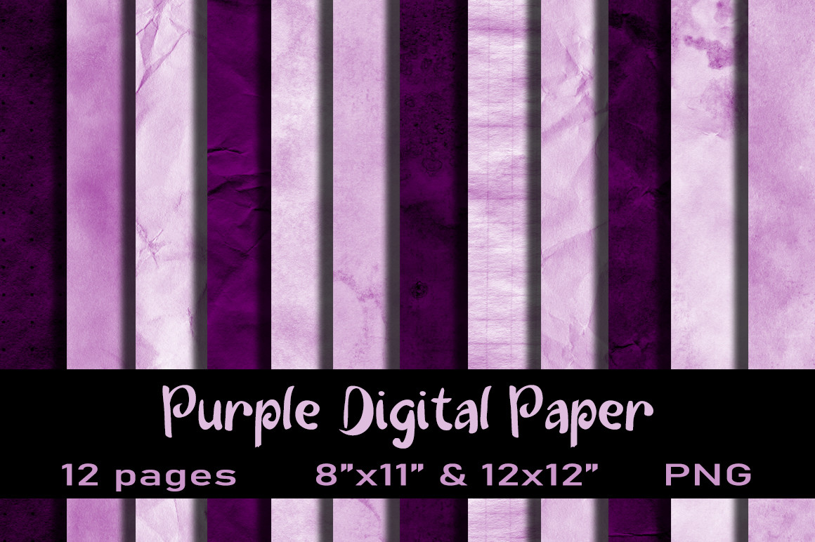 12 Digital Paper Purple PNG. Graphic by irinka.dimkovna · Creative Fabrica