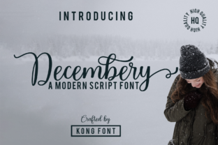 Decembery Font by Freebies · Creative Fabrica