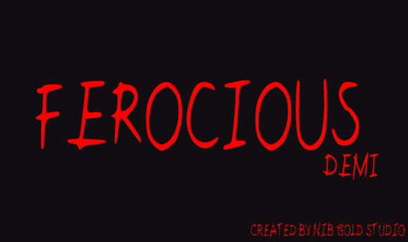 Ferocious Font - Preview 1