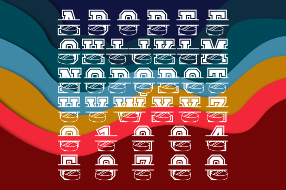Hockey Game Font PNG with transparent background - Preview 1